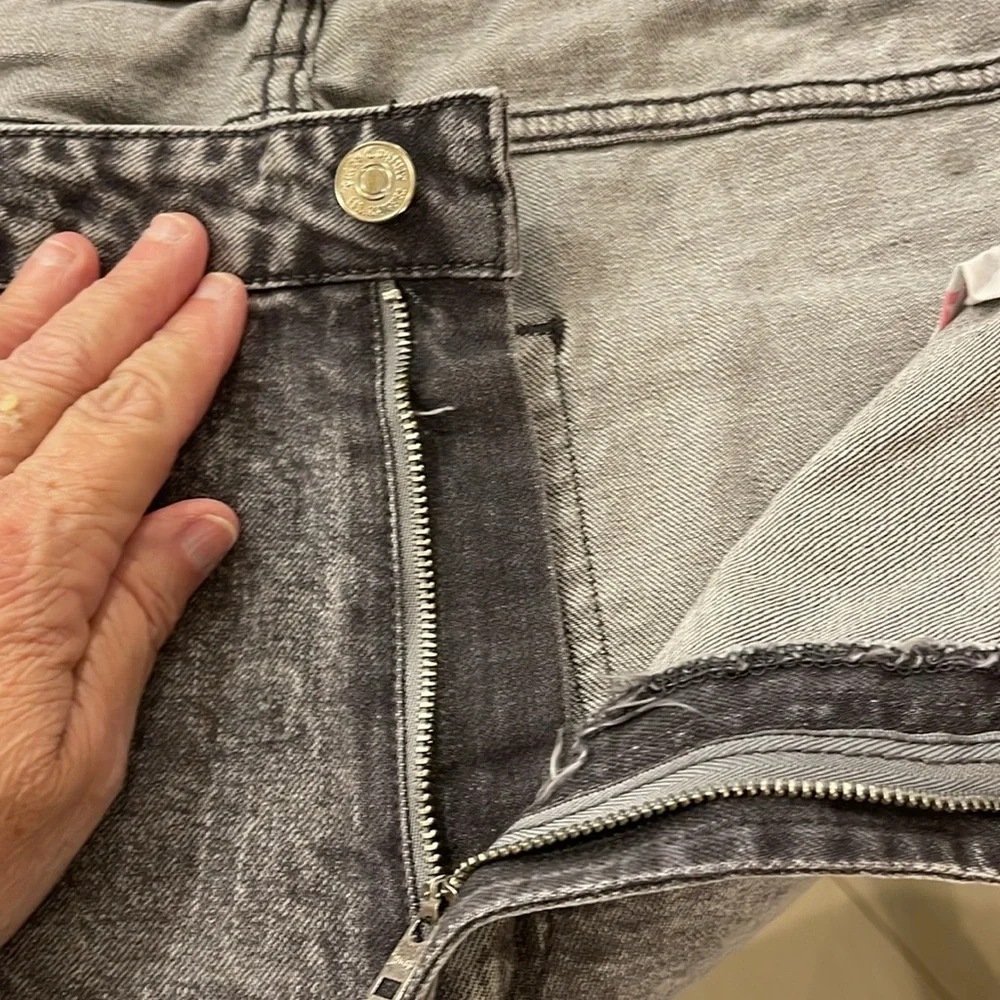 NWT Juicy Couture Venice Straight‎ Leg Jeans Grey Marble Women’s Sz 20W 5 pocket